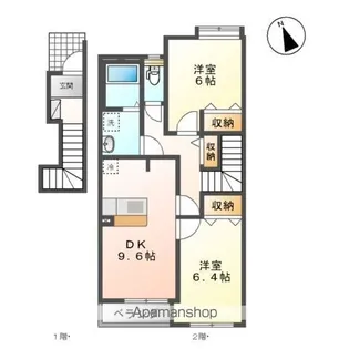 カーサ フェリーチェ【2階】の間取り