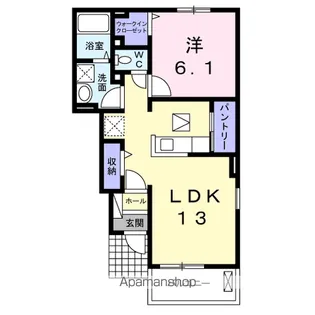 プロムナードA【1階】の間取り