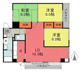 クレール ヒロ【301号室】の間取り