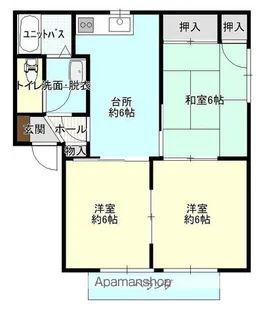 フェアリーランドA棟【102号室】の間取り