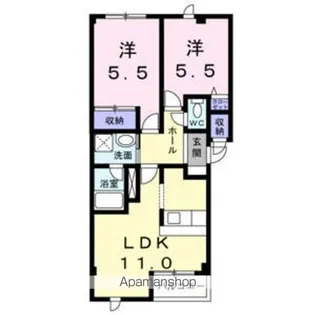 ノースドリーム【2階】の間取り