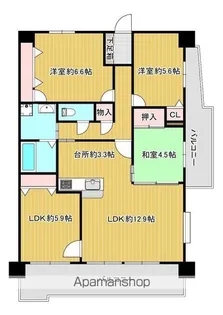 アーサー宗像アクシス【11階】の間取り