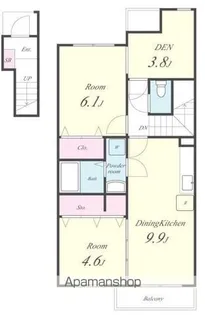 アドウェル弐番館【202号室】の間取り