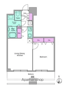 レジディア西麻布【4階】の間取り