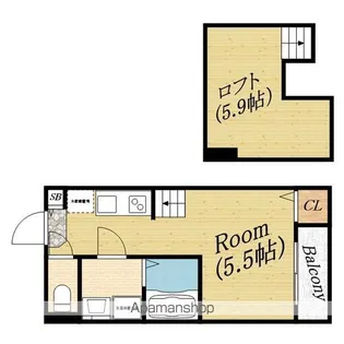 リバーサイドテラス中宮【1階】の間取り