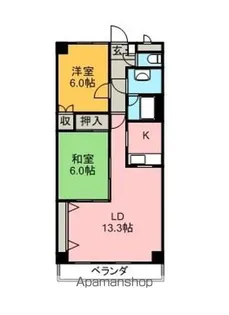 アルテス佐野【5階】の間取り