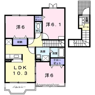 アンジェリカ D【2階】の間取り