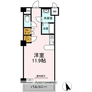 フェリオ甲府上石田【2階】の間取り