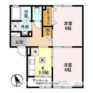パルムドール01【1階】の間取り