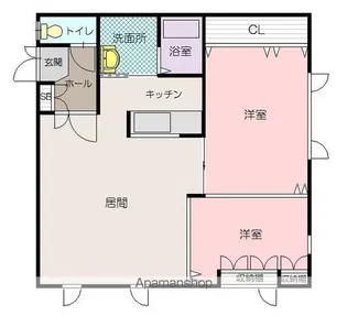 マンション虹Ⅱ【101号室】の間取り