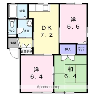 カーサコシネルA【2階】の間取り