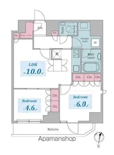 ドゥーエ日暮里【5階】の間取り