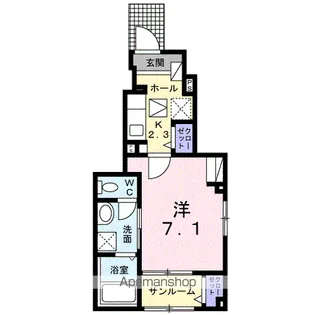 カーサ スチェッソ【1階】の間取り