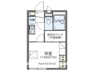 レオパレスグリーンビレッジ【1階】の間取り