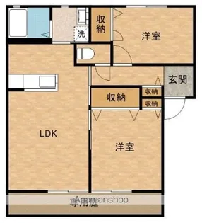 ディアス二色ノ浜【1階】の間取り