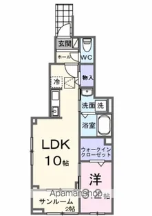 ルーチェフルサワGJ【1階】の間取り