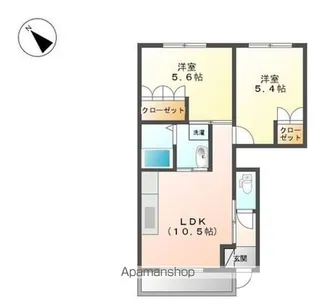 パインハウス【101号室】の間取り