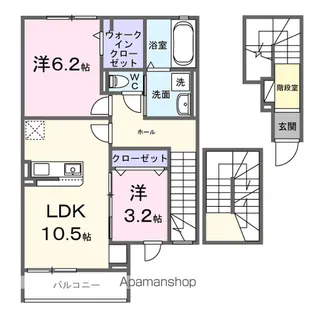 メゾン ド グリシーヌ【3階】の間取り