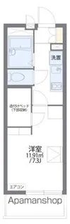 レオパレス貞夫【101号室】の間取り