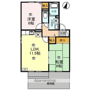 ラルジュ・NⅢ【1階】の間取り