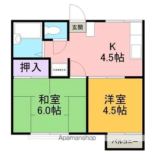 コーポ岩津【202号室】の間取り