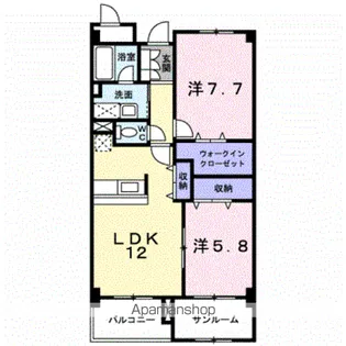 シャトー グラース【2階】の間取り