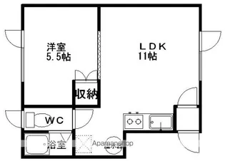 ノースハイムB【103号室】の間取り