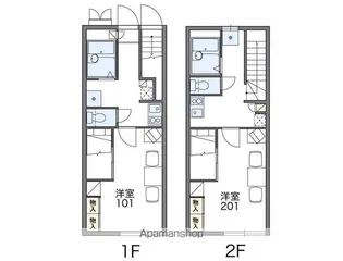 レオパレスハナミズキ【205号室】の間取り
