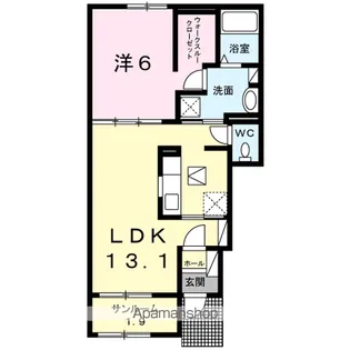 シュプレイム A【1階】の間取り