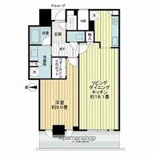 大阪ひびきの街 ザ・サンクタスタワー【45階】の間取り