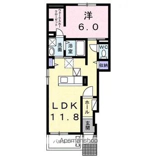 サウス蔵水【1階】の間取り
