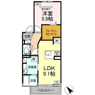TORISIA城ケ丘【2階】の間取り