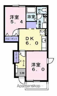 レジデンスウッズⅡ【1階】の間取り