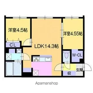 アーバス南円山【3階】の間取り