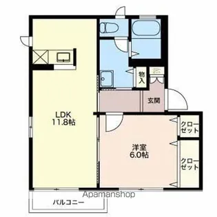 ディアスメロディC棟【2階】の間取り