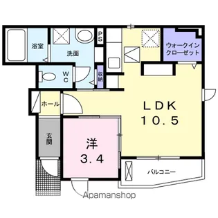 シャイン ヴィラ【1階】の間取り
