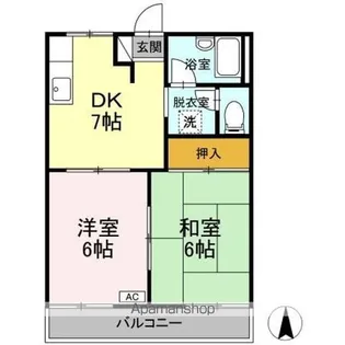 フジイハイツ【2階】の間取り