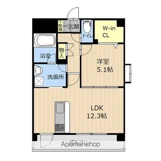 クイーンズ藤崎表参道【5階】の間取り