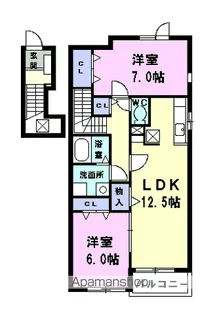 アクテュエル【2階】の間取り