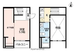 VIVA米野Ⅱ【101号室】の間取り