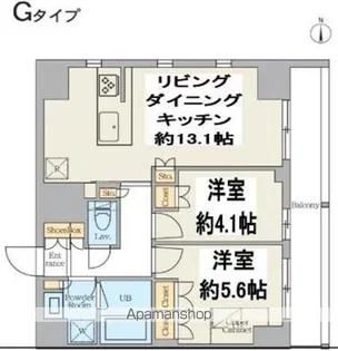 クレストコート東日暮里【8階】の間取り