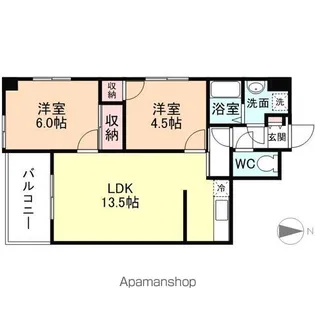 ベルトピア富山Ⅰ【5階】の間取り