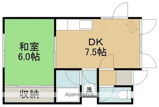 コムフォートハイツ高丘【202号室】の間取り