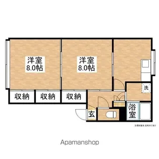 サンシティ神子田【202号室】の間取り