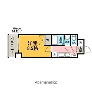 NO.88 MARINAGATE SUNS【5階】の間取り
