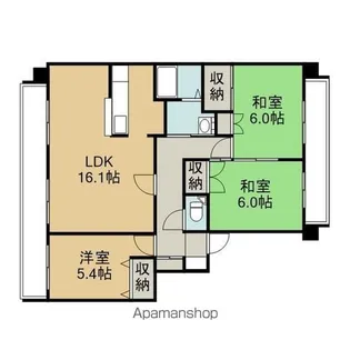 エメラルドグリーンⅤ【3階】の間取り