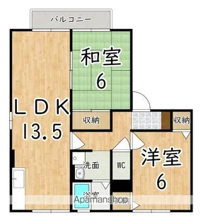セジュール高田B【1階】の間取り