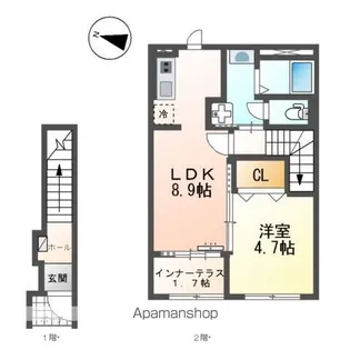 仮)スターテラスⅡ日吉台【2階】の間取り