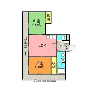 プレアール麦野【5階】の間取り