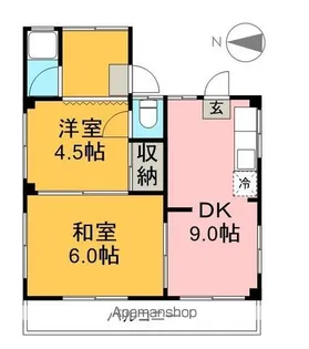 第一日之出ハイツ【2階】の間取り
